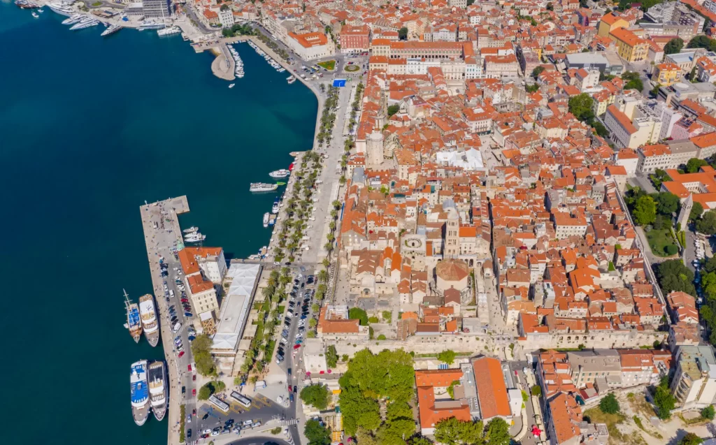 Aerial view of Split’s palace