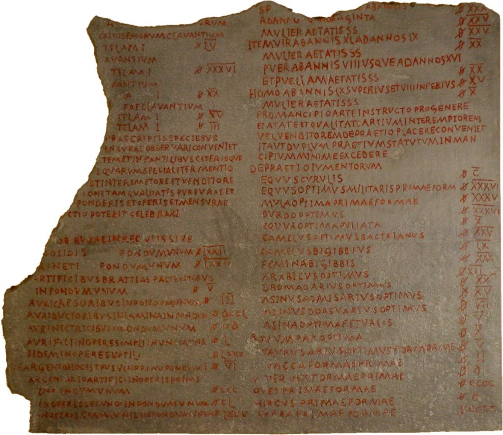 Fragment of Diocletian’s Price Edict, Aphrodisias