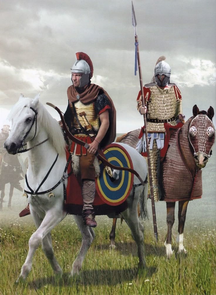 Re-enactment photo of late Roman cavalryma