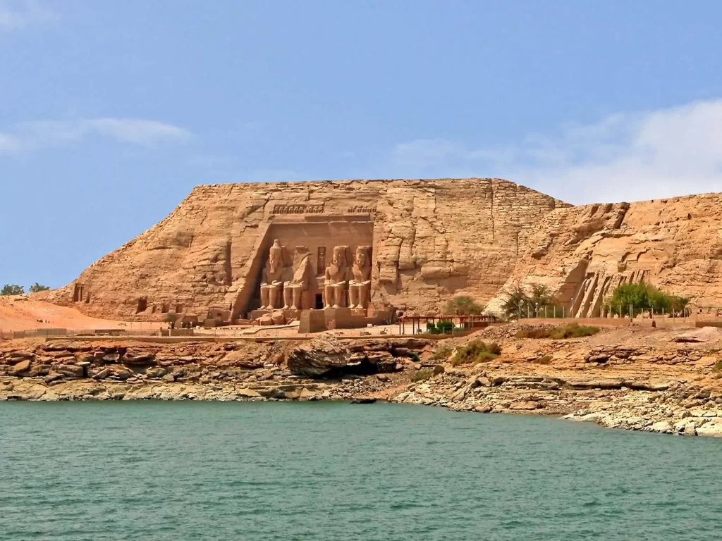 Abu Simbel temple on the Nile river