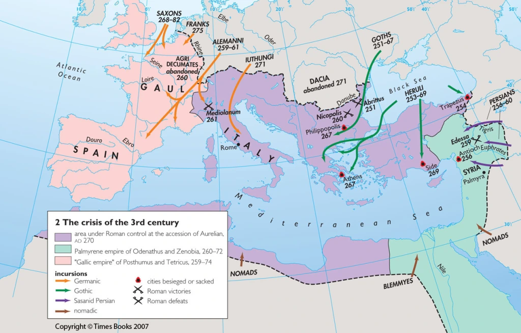 Map of the Roman Empire c. AD 230