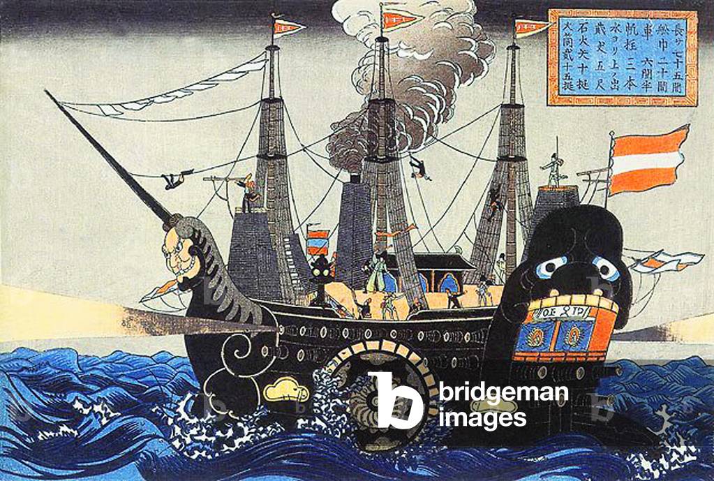 Commodore Perry’s Black Ships, a catalyst for the end of sakoku and the shogunate.